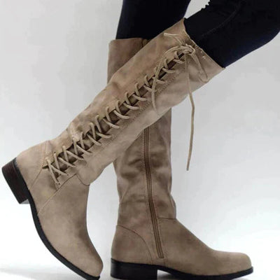 Julia | Knee high lace up boots