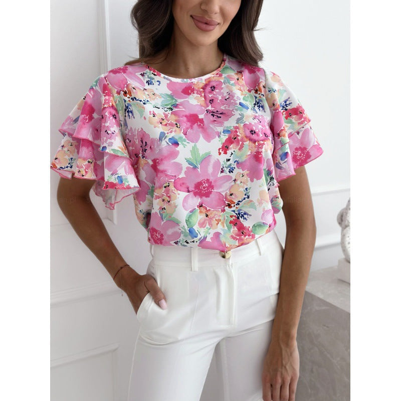 Karin | Breathable Floral Pattern Blouse