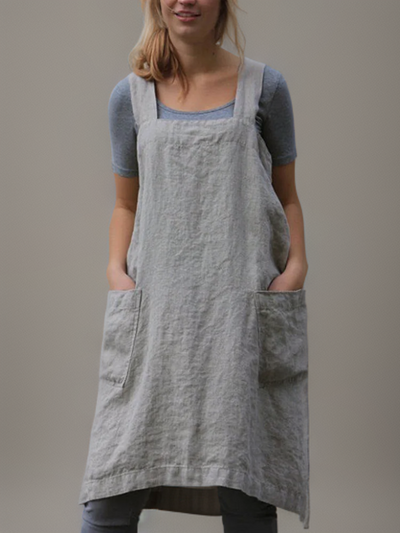 Katrin | Elegant cotton apron dress