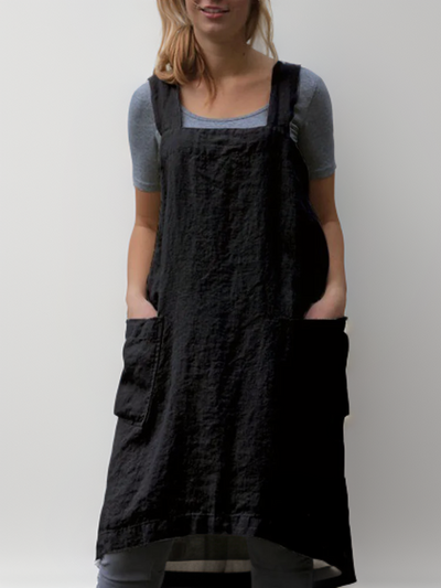 Katrin | Elegant cotton apron dress