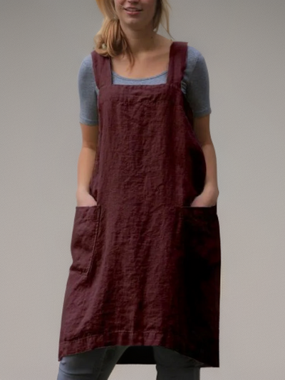 Katrin | Elegant cotton apron dress