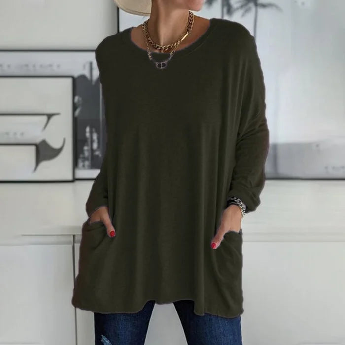 Katrin | Tunic with front pockets blouse