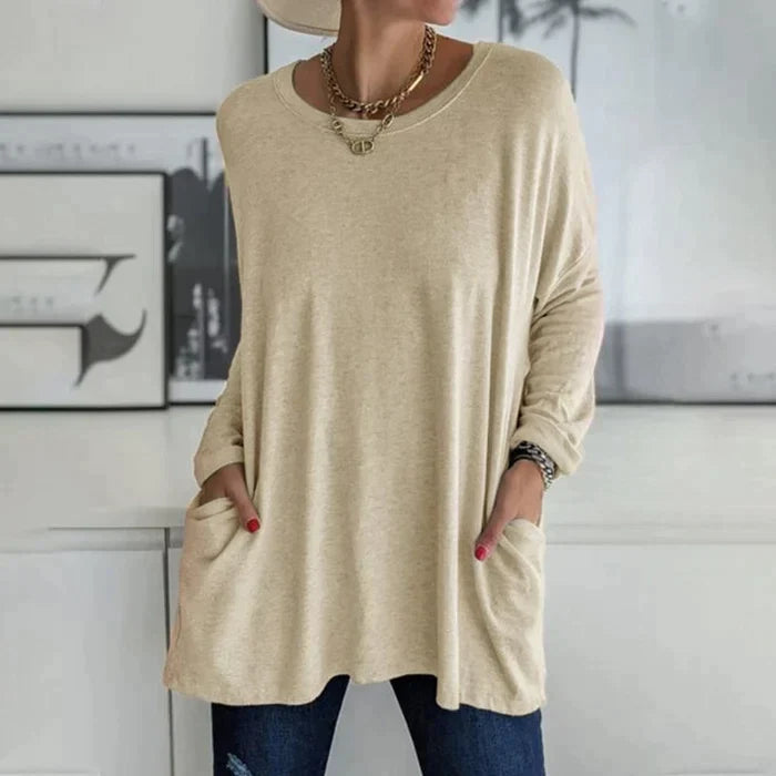 Katrin | Tunic with front pockets blouse
