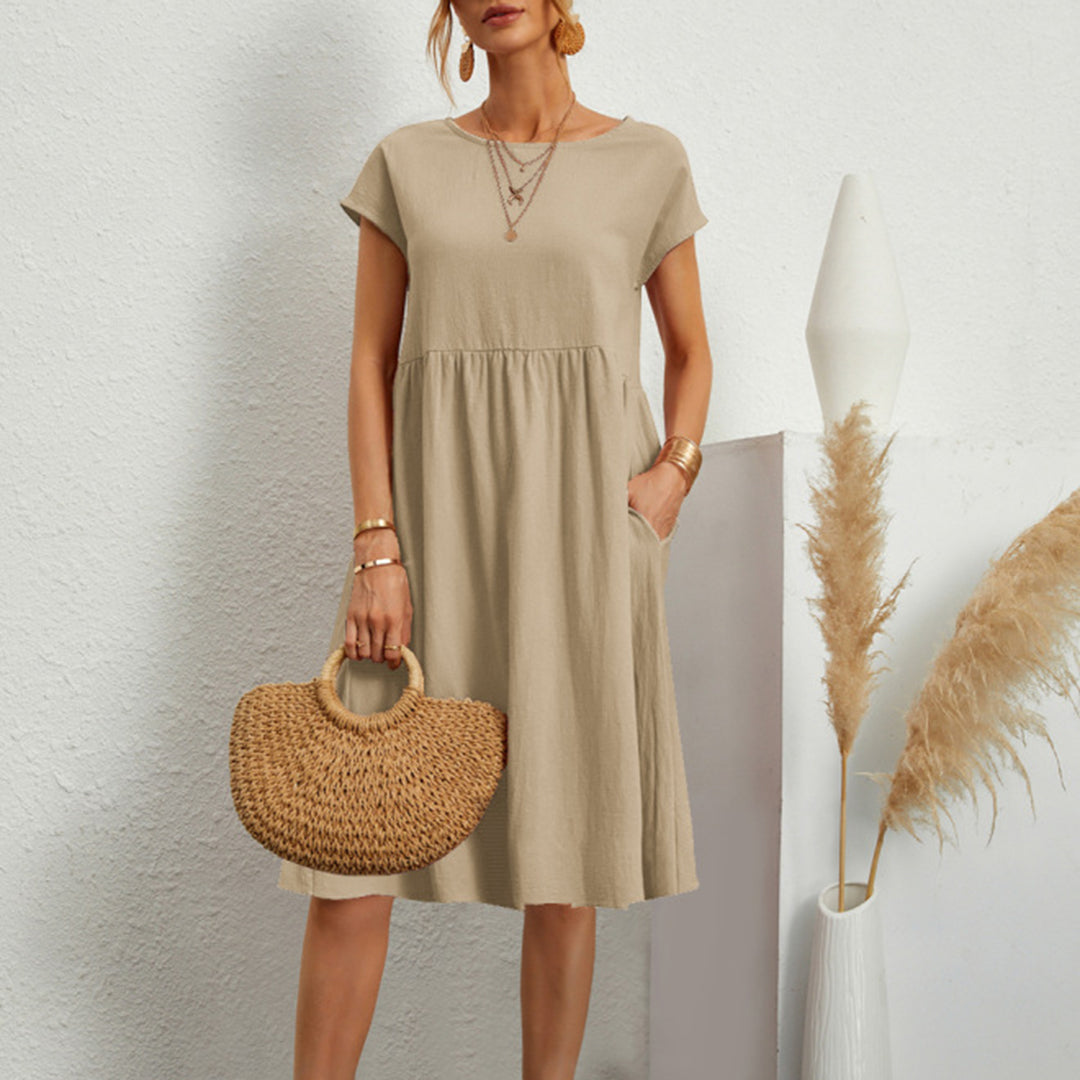 Sophia | Comfortable Short Sleeve Dress