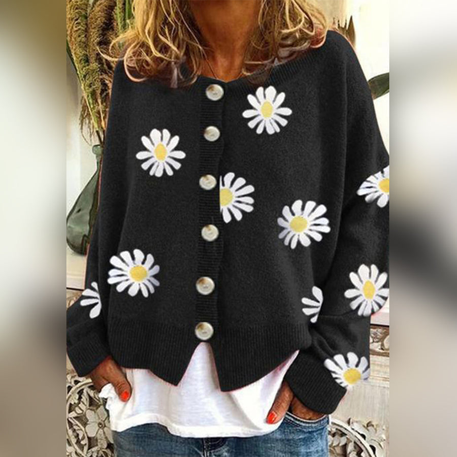 Kristin | Casual cardigan with floral print