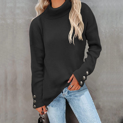 Kristin | Casual cotton turtleneck sweater