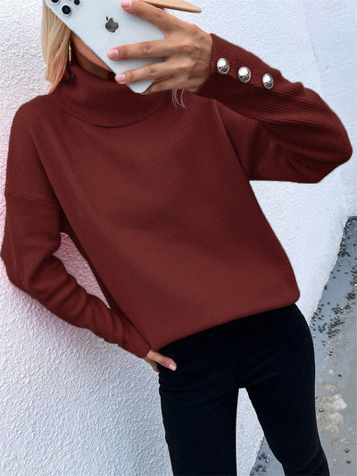 Kristin | Casual cotton turtleneck sweater