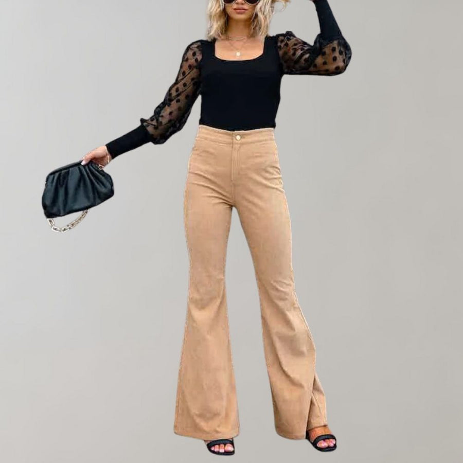 Sarah | Stylish Corduroy Flare Pants