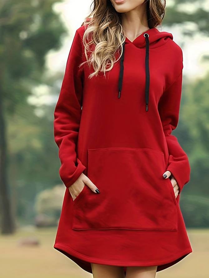 Laura | Casual long sleeves hoodie dress