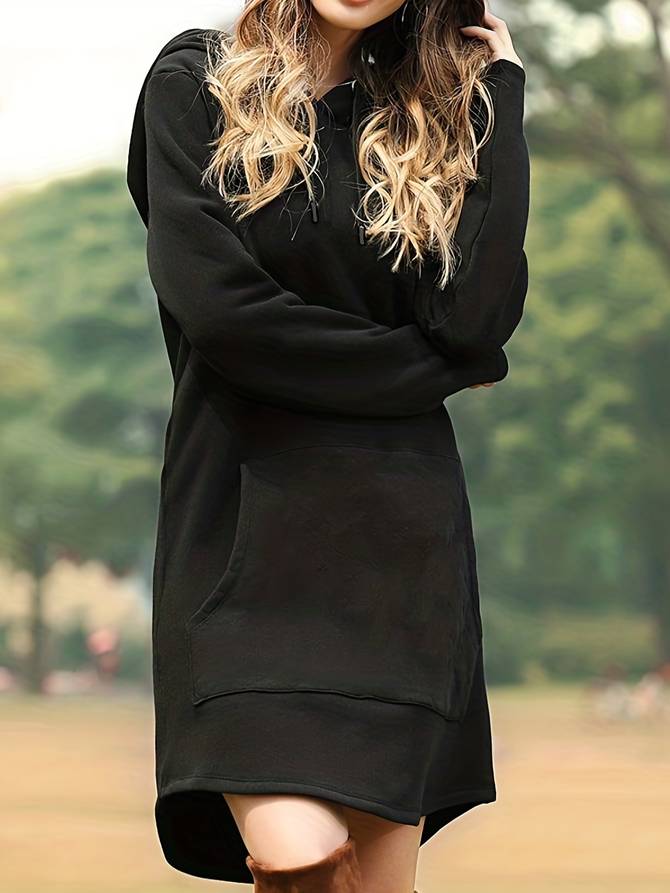 Laura | Casual long sleeves hoodie dress