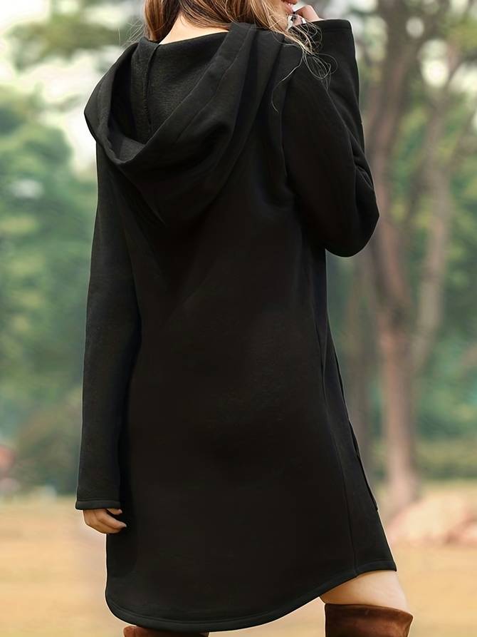 Laura | Casual long sleeves hoodie dress