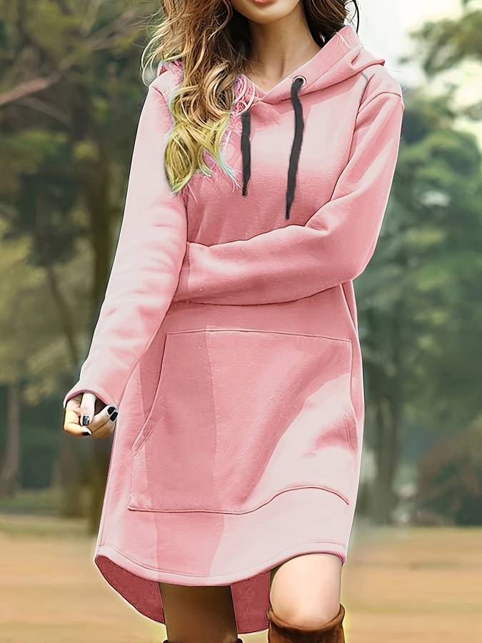 Laura | Casual long sleeves hoodie dress