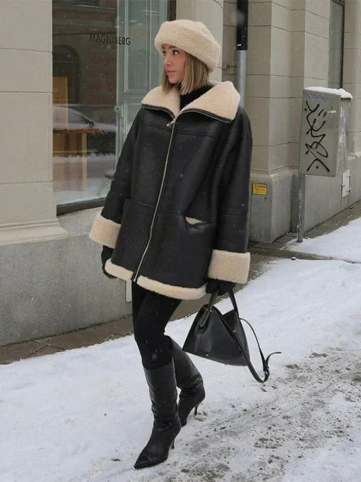 Laura | Elegant fleece winter coat