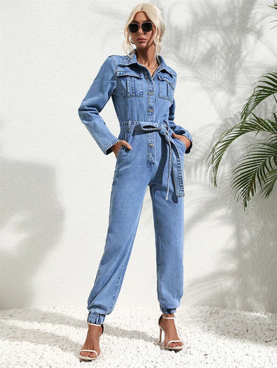 Lena | Casual denim jumpsuit