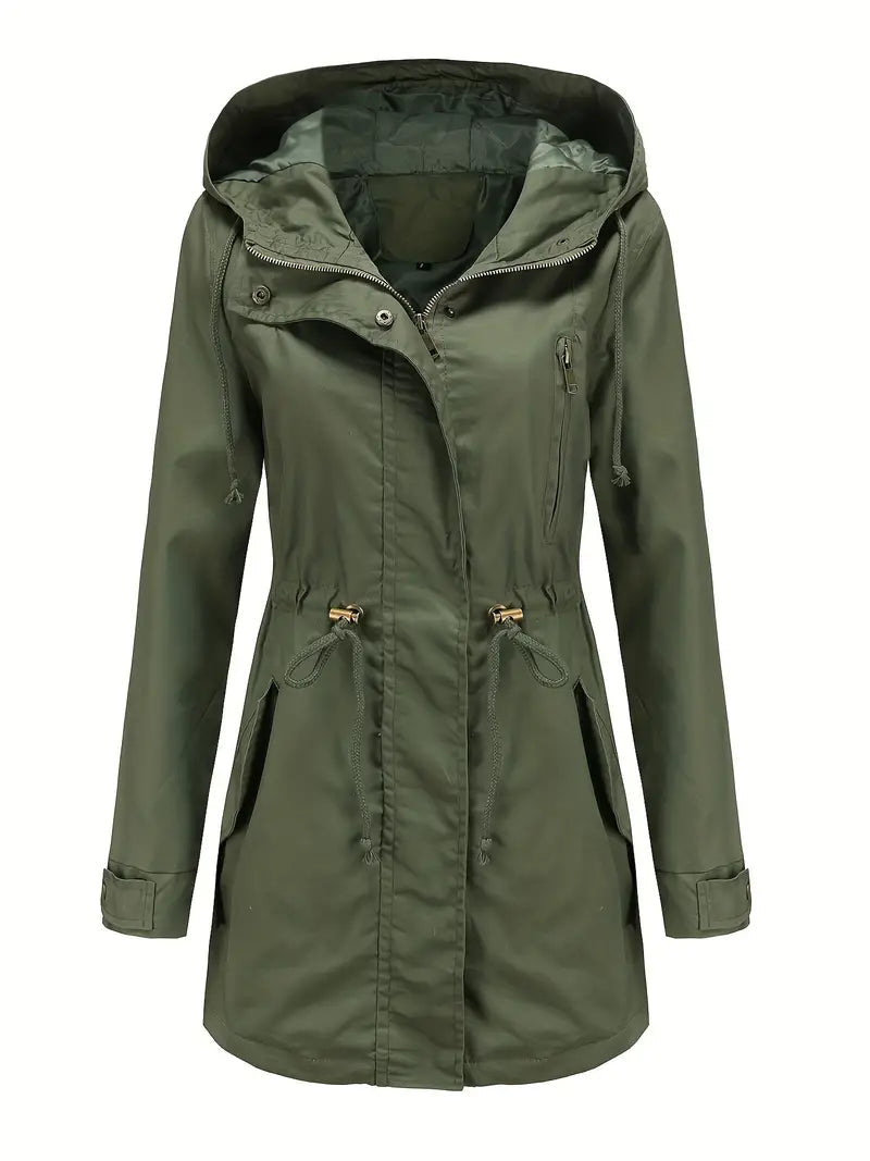 Lena | Waterproof trench coat with hood