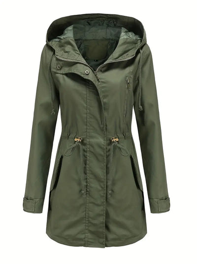 Lena | Waterproof trench coat with hood