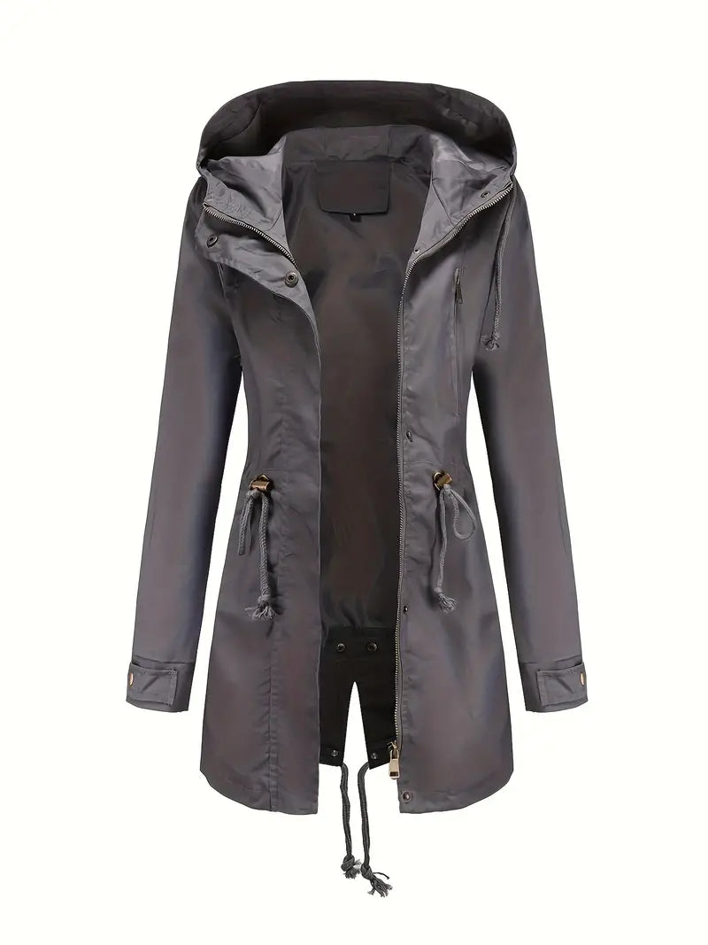 Lena | Waterproof trench coat with hood