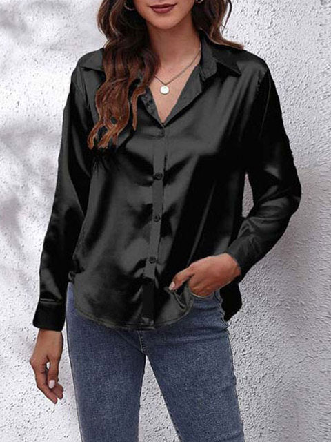 Liora | Long sleeved silk shirt