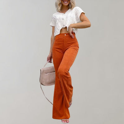 Sarah | Stylish Corduroy Flare Pants