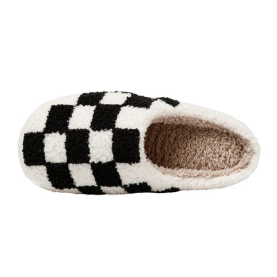 Ludovica | Checked fleece slippers