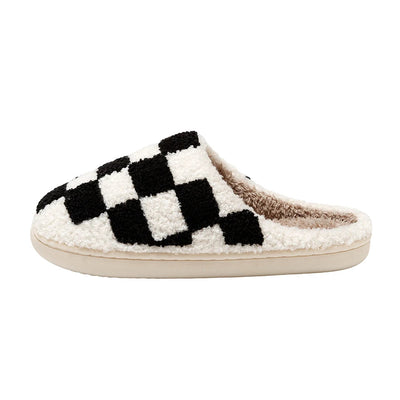 Ludovica | Checked fleece slippers