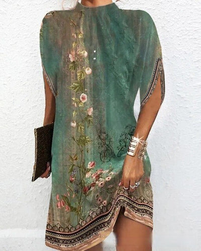 Mandy | Botanical print short dress