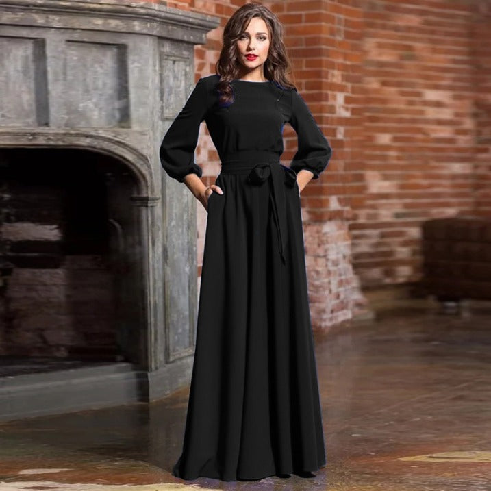 Maria | Elegant Long Sleeve Maxi Dress