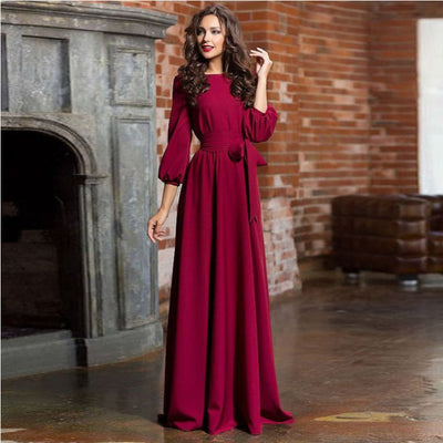 Maria | Elegant Long Sleeve Maxi Dress
