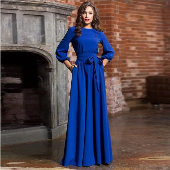 Maria | Elegant Long Sleeve Maxi Dress