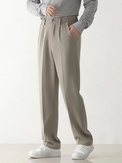 Men's Draped Formal Pants - Relaxed Fit Tailored Trousers for Business and Casual Wear 3