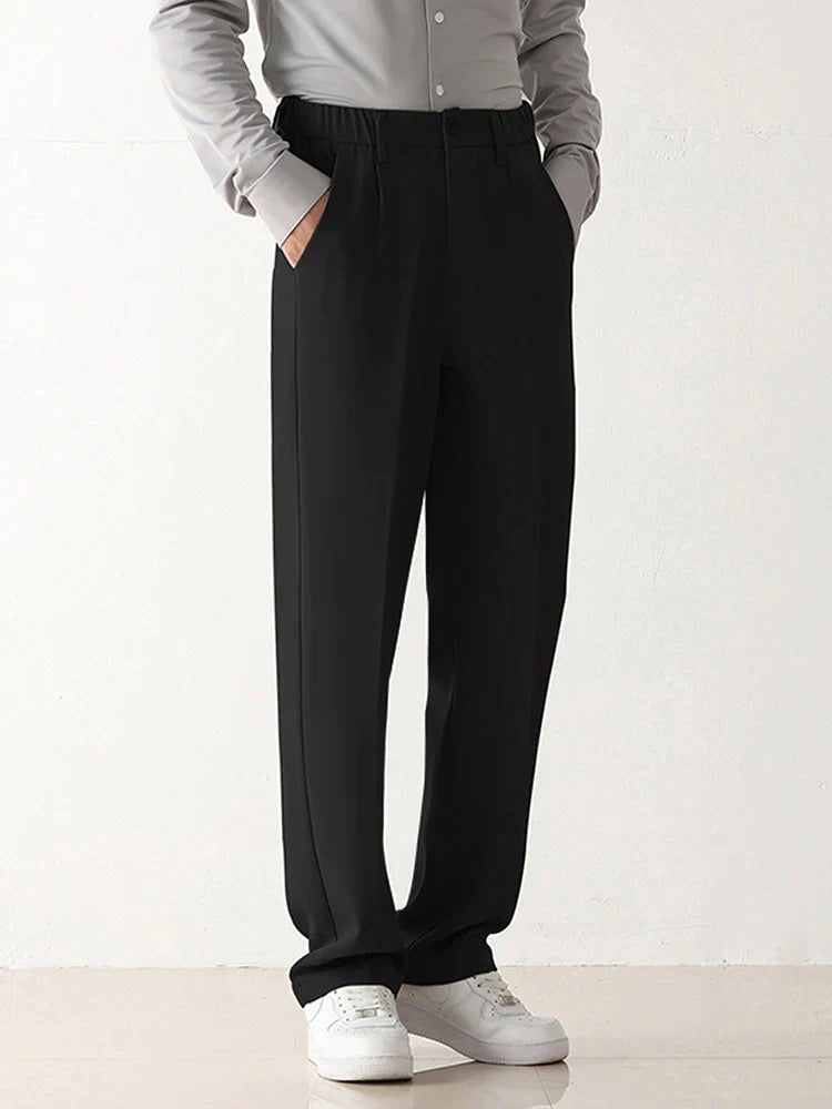 Men's Draped Formal Pants - Relaxed Fit Tailored Trousers for Business and Casual Wear 5