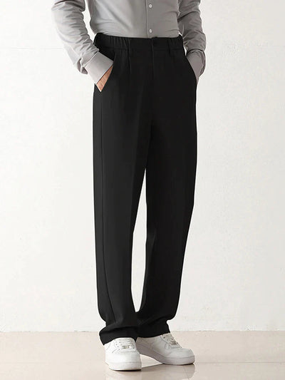 Men's Draped Formal Pants - Relaxed Fit Tailored Trousers for Business and Casual Wear 5