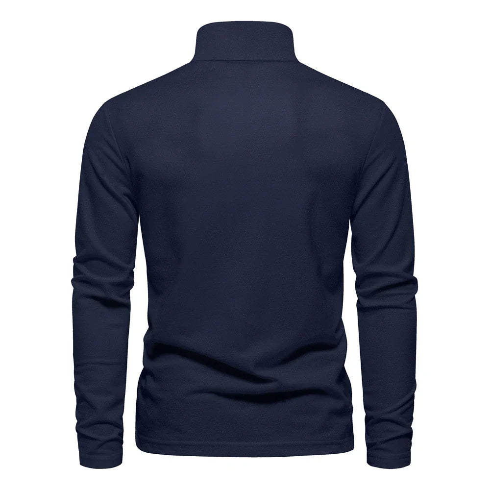 Frank | Long Sleeve Polo Shirt - Cotton Blend, Men's Golf Shirt-3