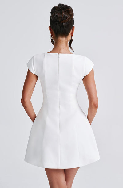 Nicole | Stylish Ivory Mini Dress