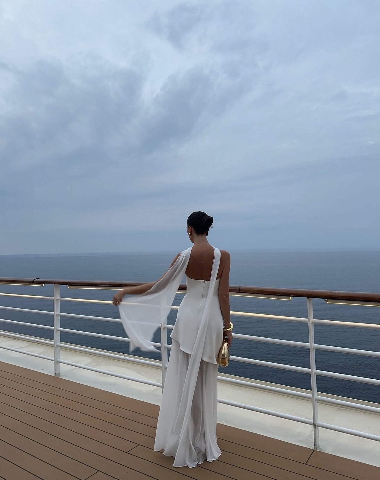 Danica | Black Maxi Dress for Women - Strapless Asymmetrical Long Dress 3