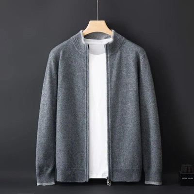 Ashton | Cashmere jacket with zipper