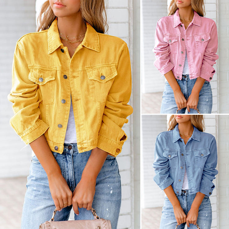 Bernice | Solid Color Denim Jacket