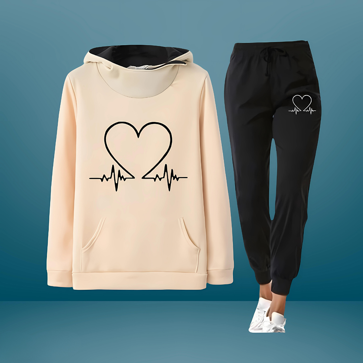 Aurora | Printed tracksuit with heartbeat