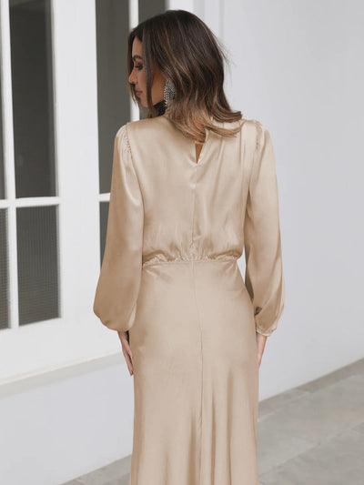 Delphina | Satin Sleeve Dress