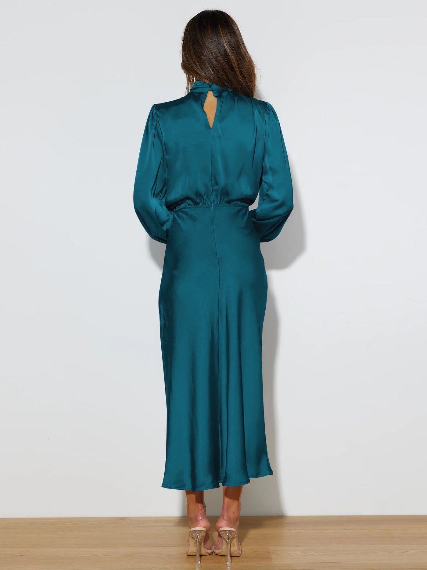 Delphina | Satin Sleeve Dress