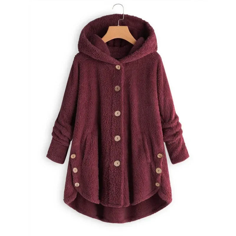 Petra | Fashionable fleece jacket with hood