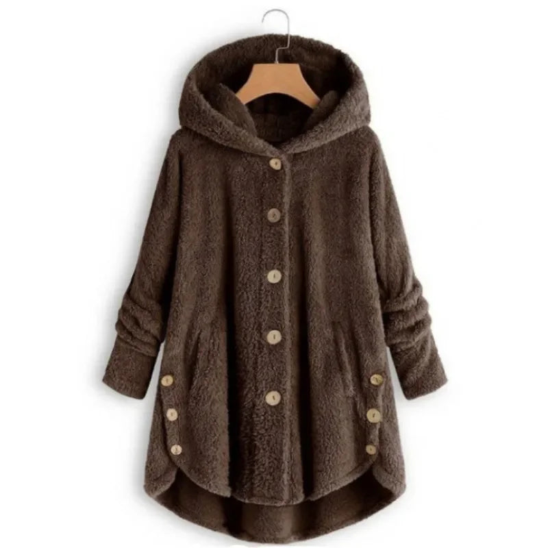Petra | Fashionable fleece jacket with hood