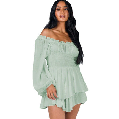 Ria | Elegant Off the Shoulder Dress with Sleeves
