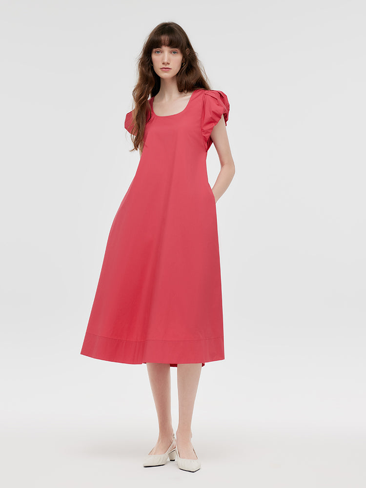 Zara | Round Neck Midi Dress