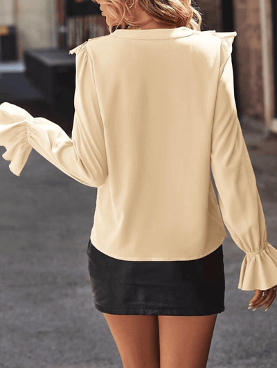 Jessica | Ruffled Elegance Long Sleeve Blouse