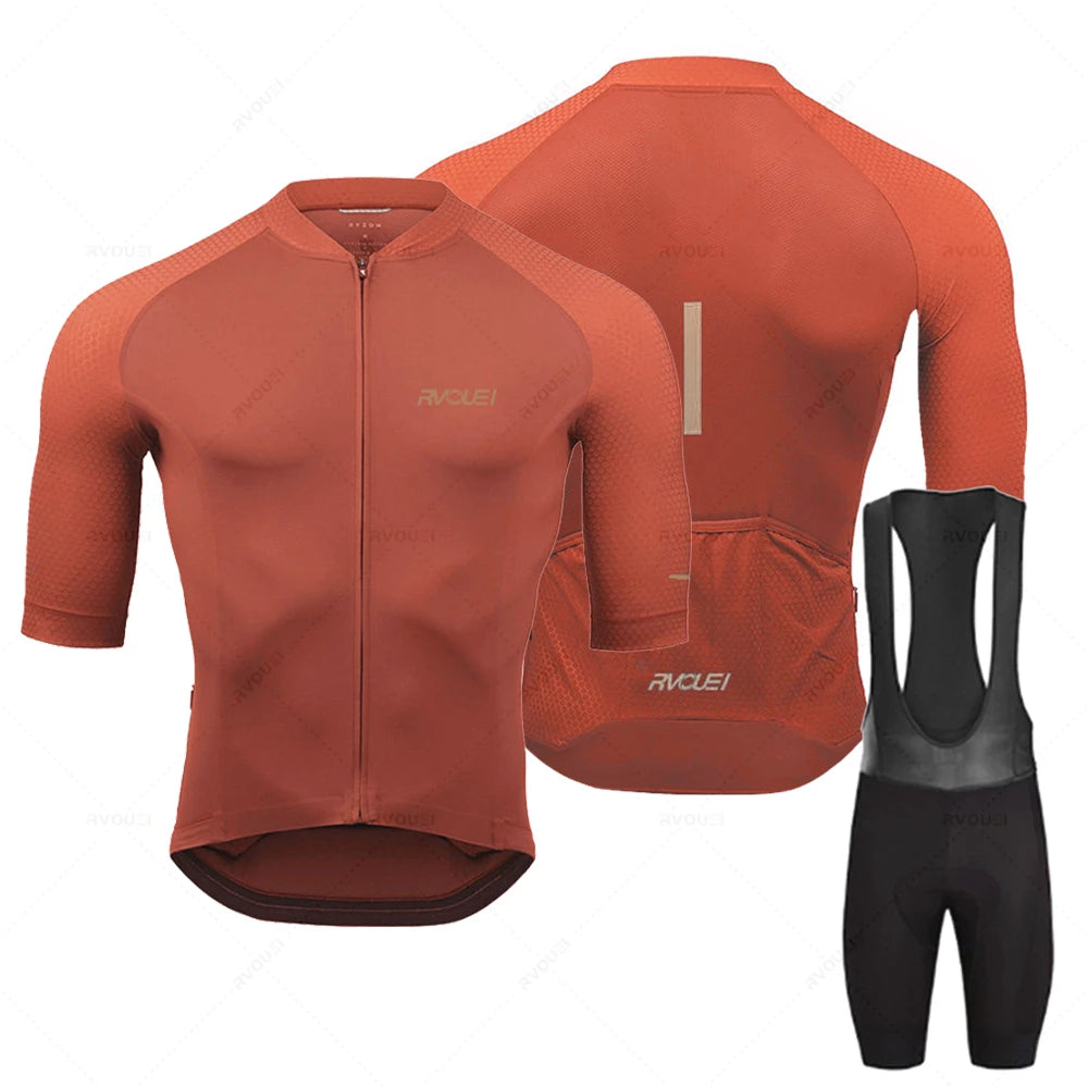 Rvouei | Long Sleeve Cycling Jersey Set