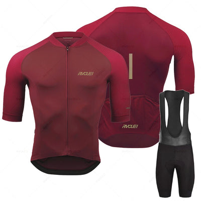Rvouei | Long Sleeve Cycling Jersey Set