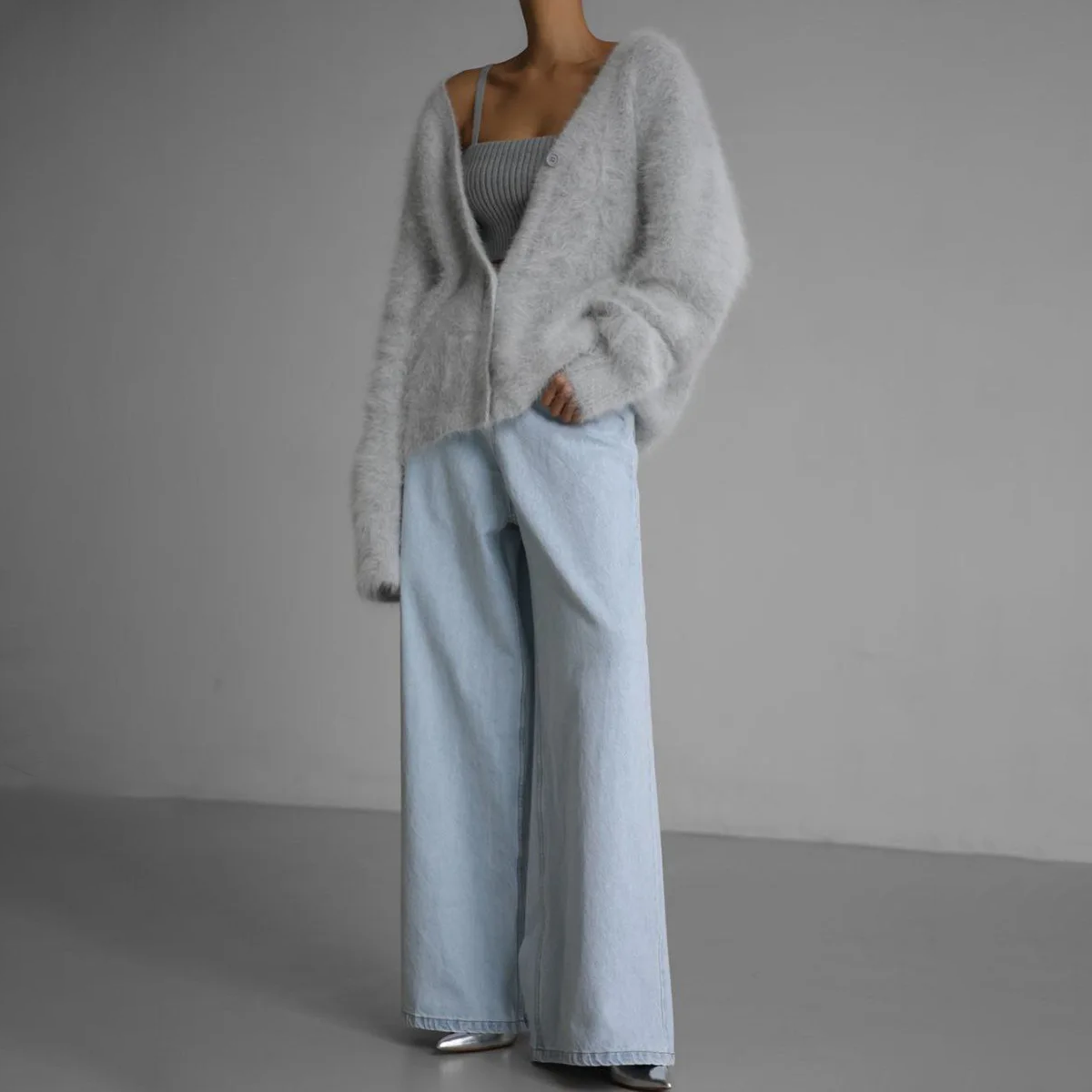 Olivia | Cashmere and Nylon Loose Cardigan