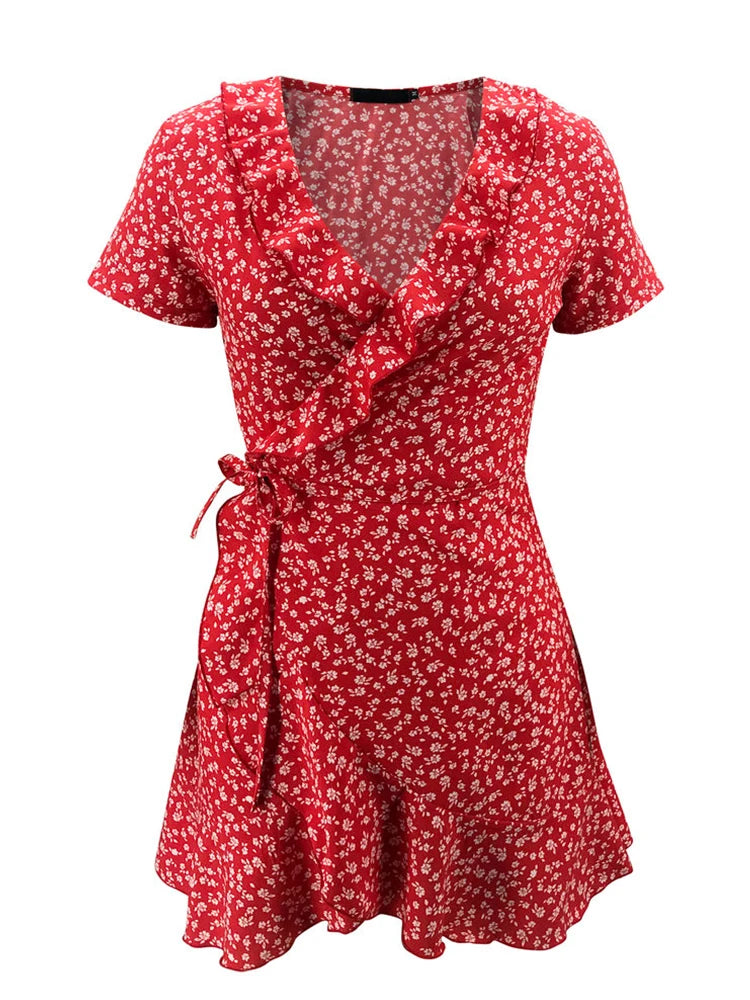 Floral Delight | Women's A-Line Summer Dress-4