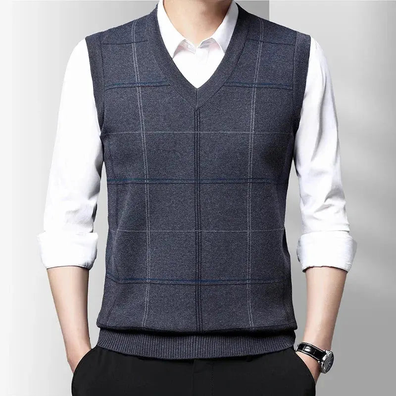 Sebastian | Academic Checkered Kinit Sweater